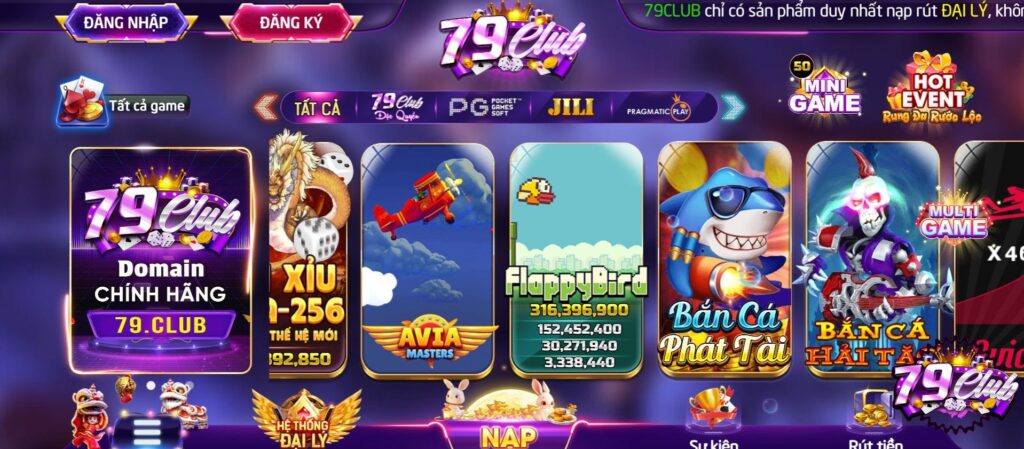Trải nghiệm với giao diện hiện đại, mượt mà của cổng game 79Club 