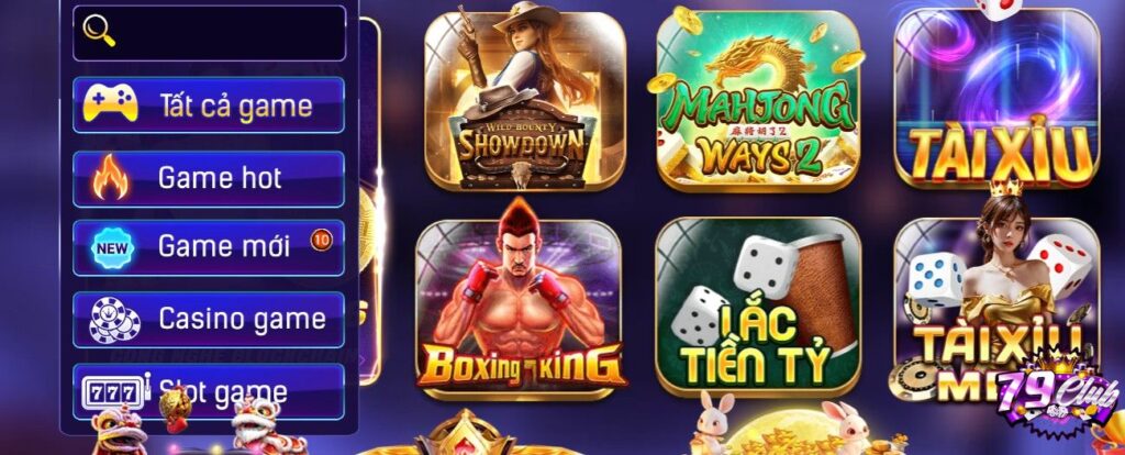 Điểm danh các trò chơi hot phải thử tại 79Club 