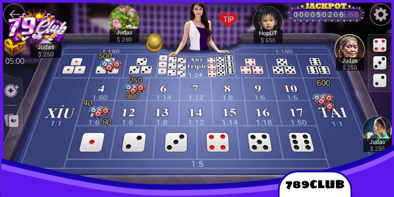 Bàn chơi xí ngầu với các kết quả rõ ràng